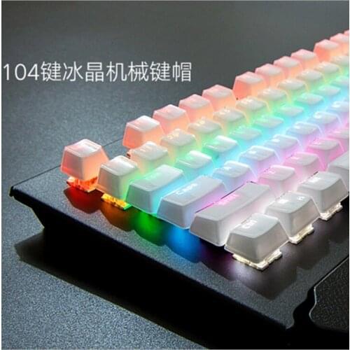 Crystal keycaps Mechanical keyboard keycaps PBT keycaps Transparent acrylic ice crystal keycaps