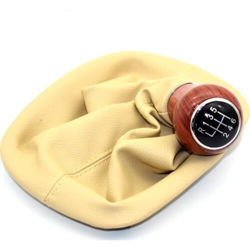 6 Speed MT Gear Shift Knob with PU Leather Gator Boot Cover For Volkswagen VW Passat B5 B5.5 98-04 Shifter Lever