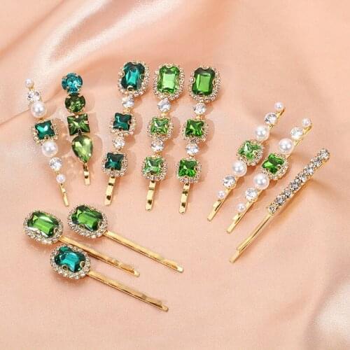 Crystal Hair Clips Barrettes Hairstyle Hair Pins Women Girls Rhinestone Colorful