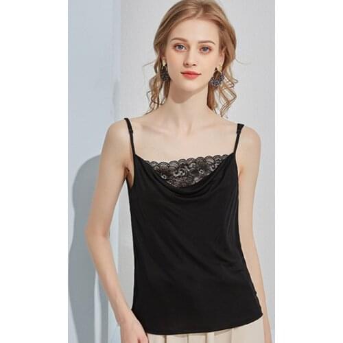 Silk lace white top tops women clothing vest cute tube womens clothes tanks spring summer 2021 fashion satin gilet blouses black