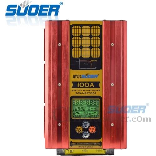 Suoer 12v/24v/48v 100A mppt solar charge controller solar regulator lcd controller