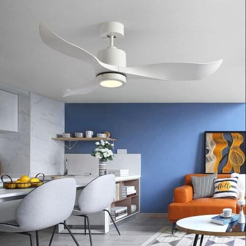 Nordic fan lamp living room ceiling with lamp electric fan bedroom modern retro frequency conversion ceiling fan lamp