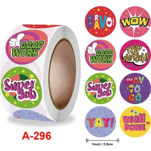 Animals Reward Stickers for Kids 500pcs/roll Encourage Seals Labels Scrapbooks Sticker for School Teacher Supplies Cute Stickers