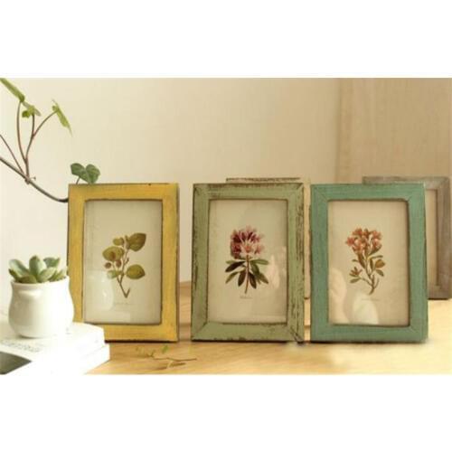 10 pcs 5 Colors Quality Vintage Photo Frame Home Decor Retro Wooden Wedding Couple Recommendation Pictures Frames Gift Ornamen