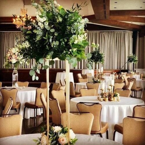 10Pcs/Lot Flower Vases Floor Metal Vase Plant Dried Floral Holder Flower Pot Road Lead for Home/Wedding Corridor Decoration G126