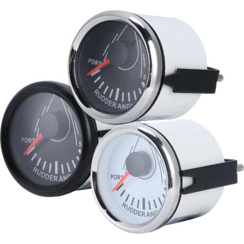52mm Boat Rudder Angle Indicator 0-190ohm Signal with Rudder Sensor 9-32V Backlight Gauge for Boat Yacht Universal