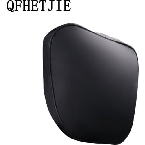 Car Neck Pillow Genuine Leather Memory Foam Auto Headrest Lumbar Seat Supports Cushion Universal Back Pillows Accessories