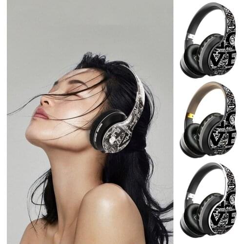 Blue-tooth Headset El-b1 With Microphone Blue-tooth Wireless Headphones Graffiti Noise Canceling Headphones For Mobile For IPad
