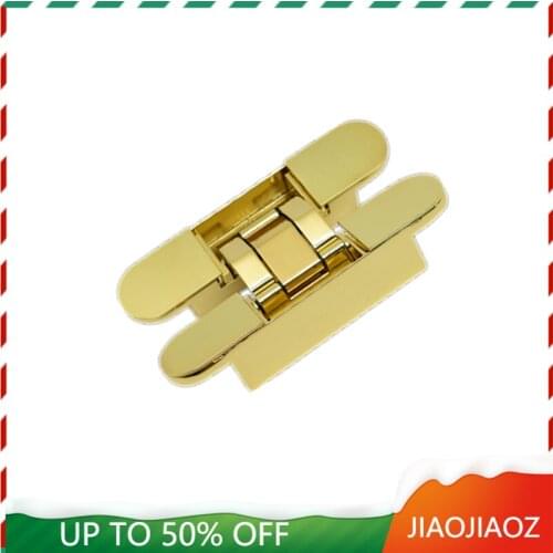 Zinc Alloy 3D adjustable hinge invisible door hinge rose gold hinge size 140*30mm door hinges for heavy doors