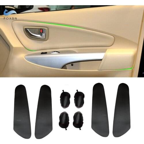 For Hyundai Tucson 2006 2007 2008 2009 2010 2011 2012 2013 Car Microfiber Leather 4pcs Door Armrest Panel Cover Protective Trim