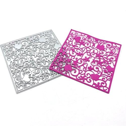 Julyarts Square Hollow Out Metal Die Cut Craft Cutting Dies Card Making For DIY Scrapbooking Decorative Embossing Handcraft Die