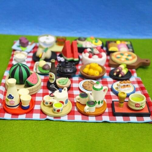 Cute Mini Play Toy Japanese-style Food Sake Matcha Edamame Miniature For Dolls Accessories Kitchen Play Toys Fairy Garden decor