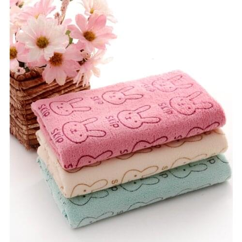 Cute Cartoon Baby Towel Face Microfiber Absorbent Drying Bath Beach Towel Washcloth Swimwear Baby Towel Cotton Kids Towel