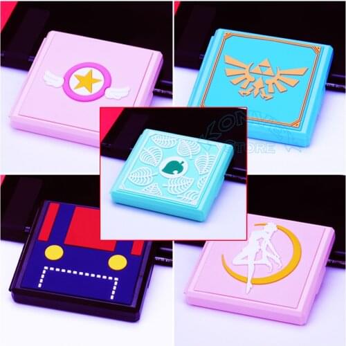 For Nintend Switch Cute Game Card Case Animal Crossing New Horizons SD Cards NS Pink Shell Storage Box for Nintendo Switch/Lite