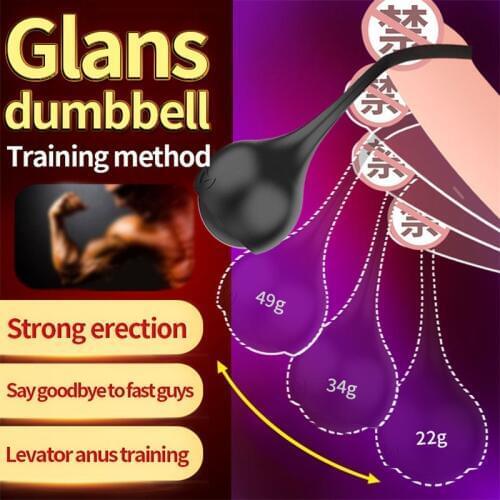 New Penis Weight Strength Training Balls Cock Ring Male Glans Penis Exercise Lasting Enhance glans dumbbells Sex Toy for Men