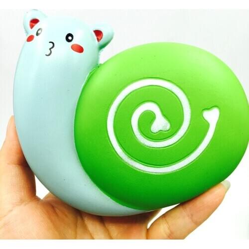 Wholesale 10pcs Kawaii Rare Squishy Jumbo Cute Snail Slow Rising Squishy With Package Animal Squeeze Kids Toy Gifts Straps