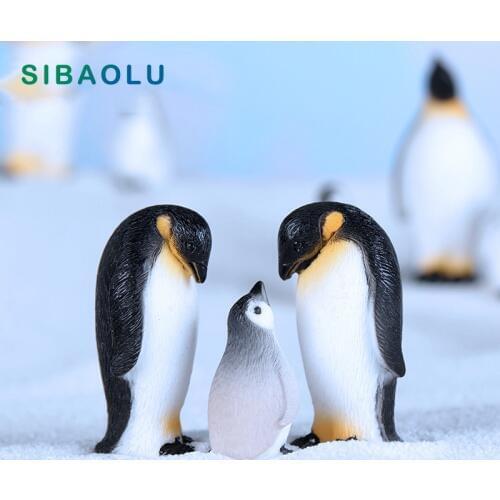 Polar Penguin Seal Iceberg model cartoon Animal Figurine Dollhouse cake home decor miniature fairy garden decoration accessories