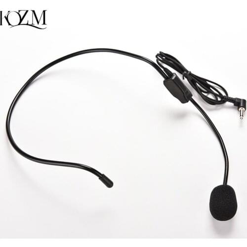 Portable Headset Microphone Wired 3.5mm moving coil earphone dynamic Jack Mic For Loudspeaker Tour Guide Teaching Lecture