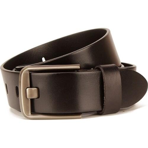 Belt mens leather first layer cowhide fashion wild pin buckle mens pants belt casual wide belt