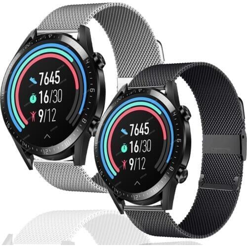 Milanese Replacement Strap Watchband For Huawei GT 2 46mm/GT 2E/GT 2 Pro 22mm Business Bracelet For Honor Magic 2 46mm Correa