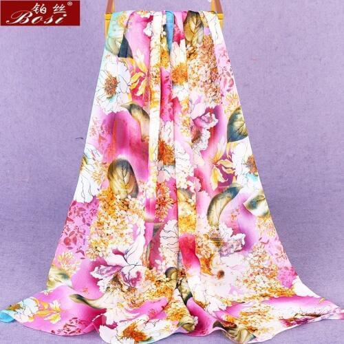 Chiffon scarf winter shawl schal scarves poncho women scarfs ethnic big flower hijab scarfs luxury ladies retro schal blanket