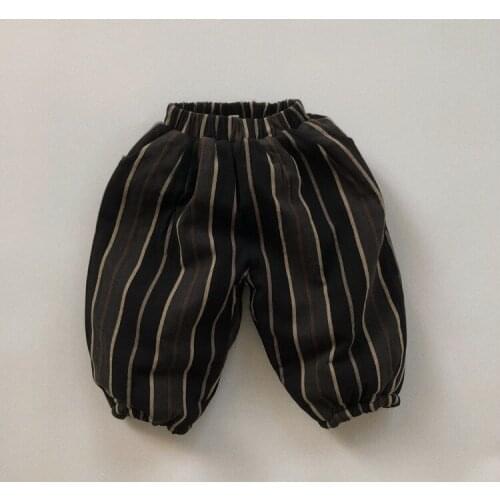 Kids Pants Striped Warm Hip-hop Radish Trousers Baby Boy Casual Knickerbockers Girls Leggings Toddler Winter Clothes Fashion New