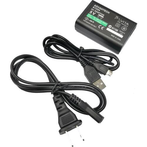 EU/US Plug Home Charger Power Supply 5V AC Adapter USB Charging Cable Cord For Sony PlayStation Psvita Slim PS Vita PSV 2000
