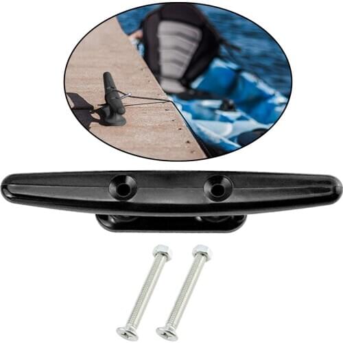 Heavy Duty Nylon Marine Boat Flat Top Low Cleat Rope Tie Hardware 8inch