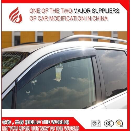 High quality 4 Piece Injection molding trim vent shade rain sun wind deflector window visor for Forester 2008-2012 2013-2018