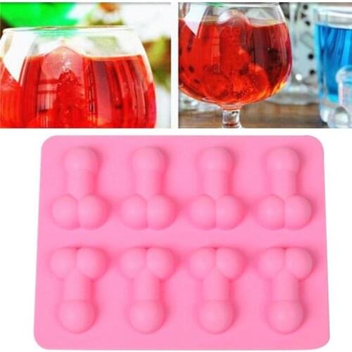 Funny Sexy Penis Silicone Molds Cake Mold 8 Holes Ice Mold Molds Cube Molds Chocolate Ice Diy Silicone Fondant Tray