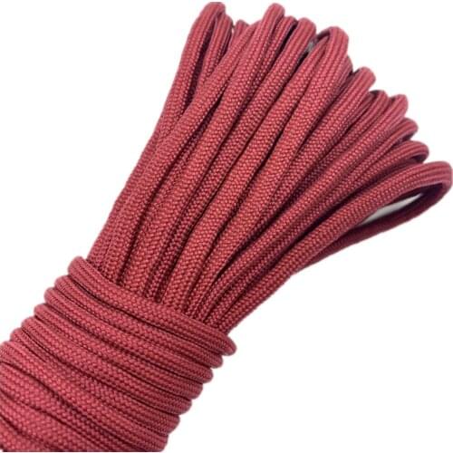 0.5/0.8/1.0/1.5/2.0/4mm 10yards DeepRed Rope Parachute Cord Lanyard Rope Climbing Camping Survival Equipment Paracord Bracelet