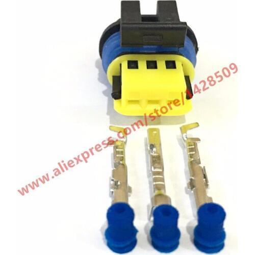 20 Sets Delphi 3 Way Black GT 150 Sealed Female Connector Assembly Automotive Waterproof Connector