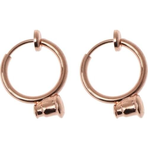 1 Pair Clip On Hoop Earring Converters No-pierced Turn Any Stud Into A Clip-On
