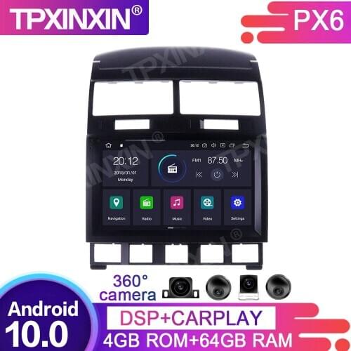 64G Android 10.0 For Volkswagen Touareg GP 2002+ Car Multimedia Player GPS Navigation Headunit Radio Audio Stereo Tape Recorder