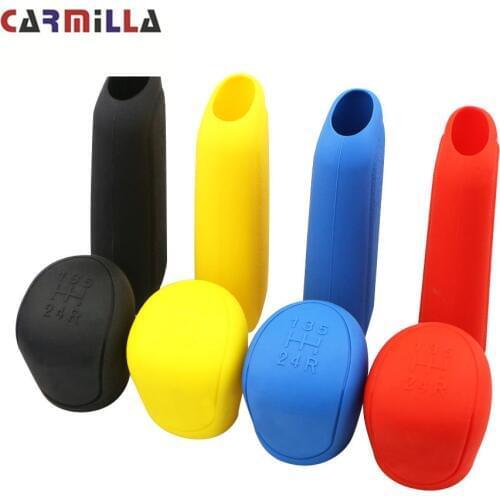 Car Gear Shift Collars for Ford Focus 2 3 4 MK2 MK3 MK4 Fiesta Ecosport MT Silicone Car Shift Knob Cover Handbrake Cover