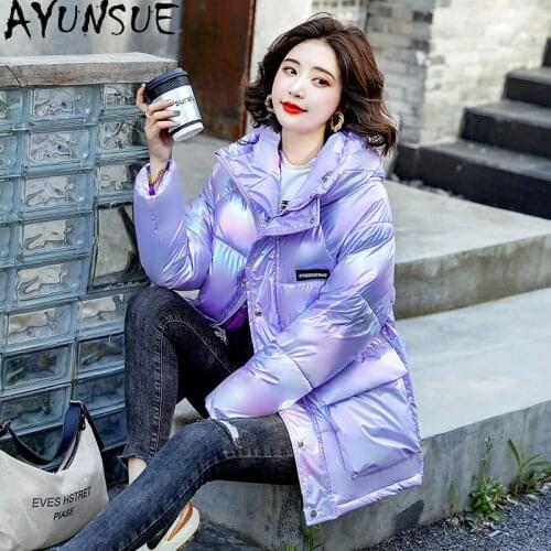 AYUNSUE Winter Women Coat Hooded Parkas 2021 Womens Warm Loose Jacket Female Short Fashion Clothes Chaquetas Para Mujer HLY86