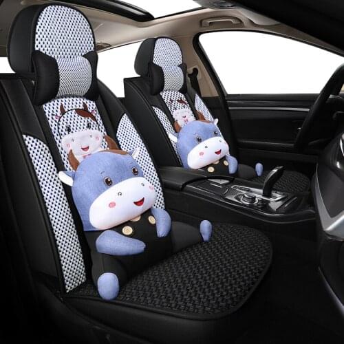 Flax Car seat cover for hyundai solaris tucson 2019 kona ix35 veloster getz creta santa fe 2007 ioniq kona i10 creta accesorios