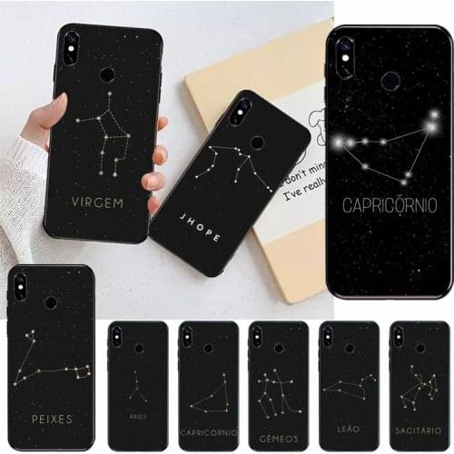 12 constellations zodiac signs Phone Case For Xiaomi Redmi note 7 8 9 t max3 s 10 pro lite