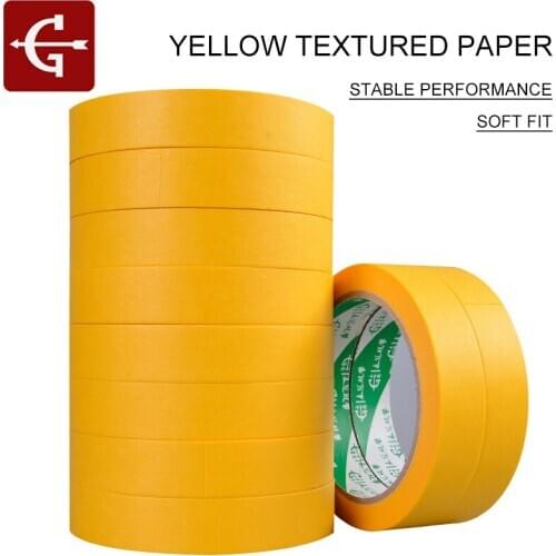 Color Masking Paper Tape Yellow Shelter Decoration Masking Paper Easy To Tear Paper Without Trace And Residue Masking Tapes