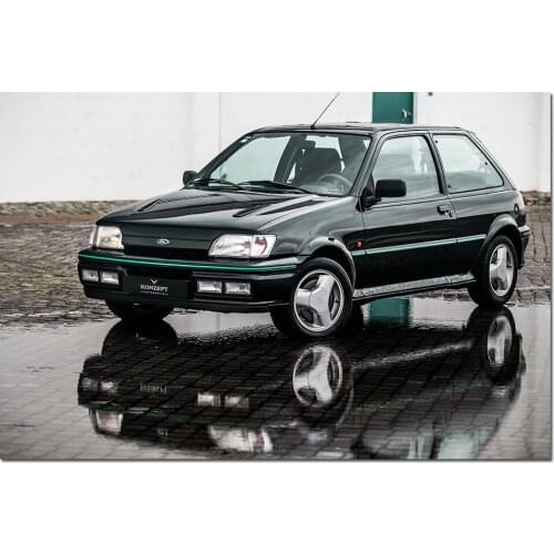 1990 Ford Fiesta RS Turbo Car Photo Decorative Posters and Prints Canvas Painting Wall Art Picture For Living Room