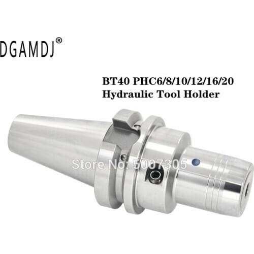 BT40 Hydraulic Tool Holder, High Precision CNC BT 40 PHC PHC6/8/10/12/16/20 Chuck Tool Holder, Suitable For Milling And Drilling