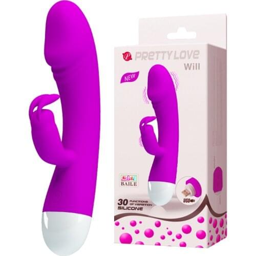 Pretty Love 30 Speed G-spot Body Massage Rabbit Vibrator USB Rechargeable Female Masturbation Dildo Vibrator Sex Toy for woman