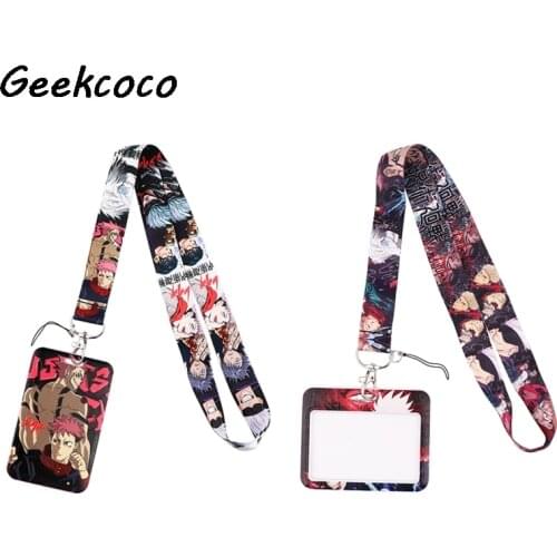 J2729 Anime Print Lanyard for Key Neck Strap lanyard card ID Holder Gym Key Chain Key Badge Holder DIY Hang Rope Key Ring