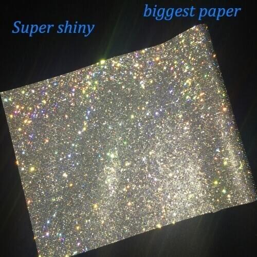 Glass Rhinestones adhesive sheet applique sticker for auto rhinestones DIY Car Decoration Self Adhesive Embellishment Garment