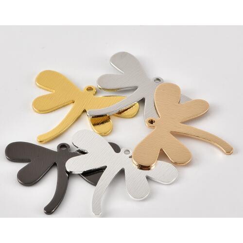 Brass jewelry accessories brushed single hanging dragonfly DIY handmade necklace pendant jewelry pendant