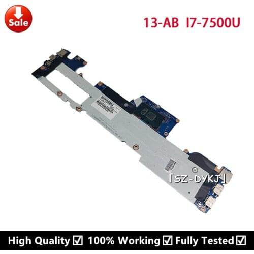 For HP ENVY 13-AB 13T-AB Laptop Motherboard with i7-7500U 16GB 909253-001 909253-601 913230-601 6050A2867801 Mainboard