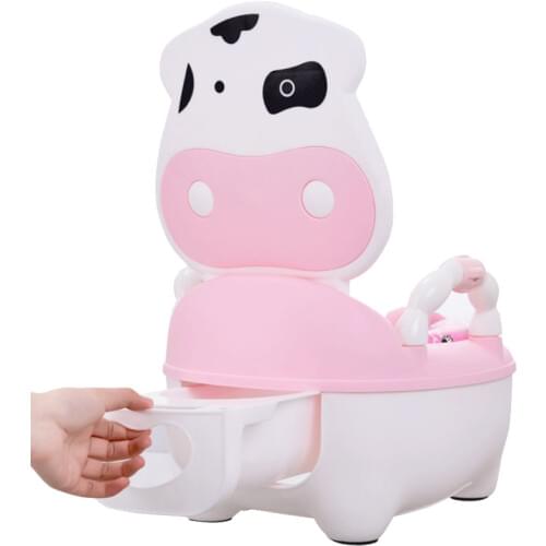 Cartoon Cute Animal Children Toilet Cow Baby Toilet Portable Child Toilet Baby Potty Toilet Training Device