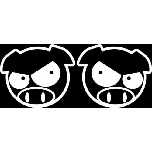 HotMeiNi Evil Rally Pigs Sticker Decal Vinyl JDM WRX STI Import Drift Animal Pattern Oem Trunk Car Sticker