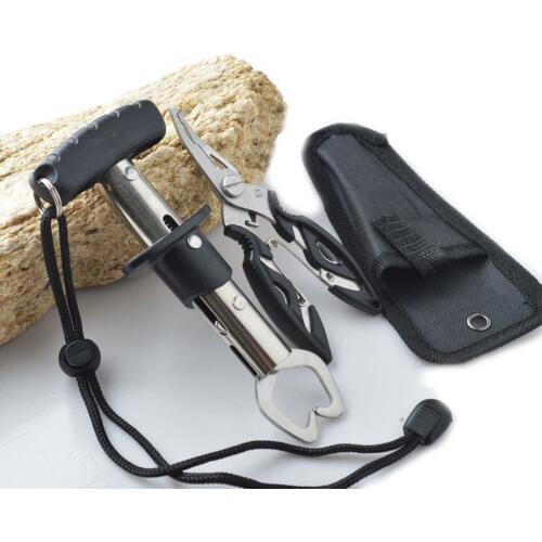 Stainless Steel Fishing Grip Set T type Fish Gripper Control Multi-function Remove Line Cut Fishing Pliers Fishing tackle pesca