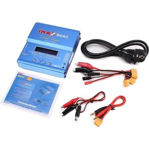 IMAX B6 AC B6AC 80W 6A Dual Lipo NiMh Li-ion Ni-Cd AC/DC RC Battery Balance Charger 10W Discharger for RC Model Battery Charging
